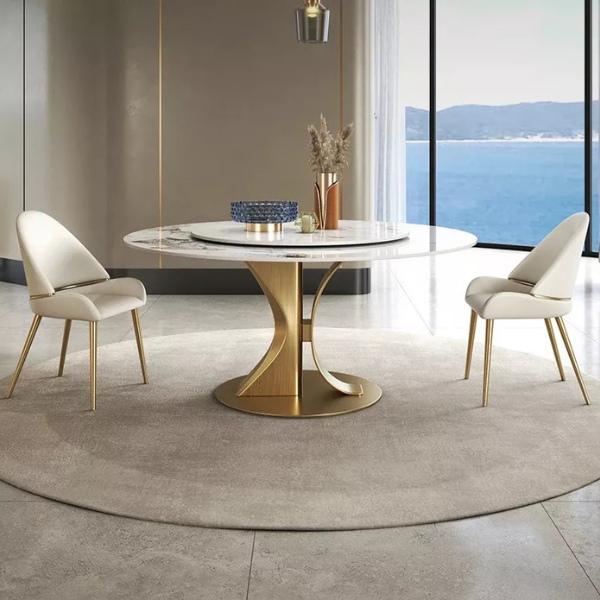 Two chairs and a dining room table