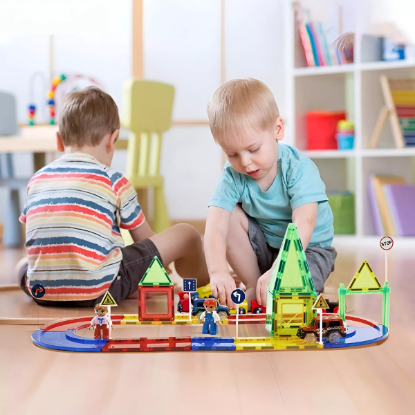 Kids playing with toys