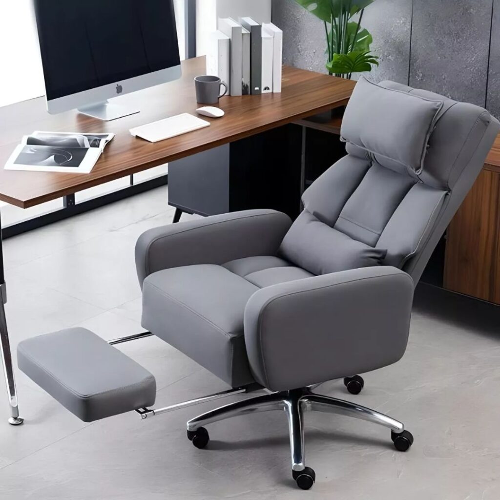 gray recliningoffice chair